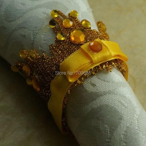 Crown napkin ring, crystal crwon napkin holder