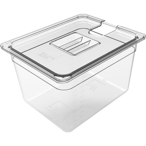 Sous Vide Container with Lid-12qt, Fits Most Sous Vide Cookers - Stainless Steel ANTI-FLOAT RACK- Sous Vide Balls