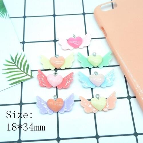 Kawaii Heart Charms Pendants for DIY decoration bracelets necklace earring key chain Jewelry Making