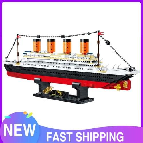 Creator Series The Titanic RMS Cruise Boat Ship Model Assembly Steamboat Building Blocks Bricks Kids Christmas Toys Gifts