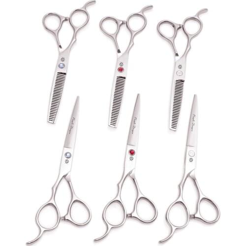 Hair Cutting Scissors Left Hand 5.5" 6" Purple Dragon Japan Stainless Haircut Thinning Scissors Beauty Styling Tool Barber Shop