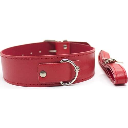 BDSM Products Bondage Faux Leather Neck Collar Dog Slave Role Play Leash Sexy Restraint Fetish SM Adult Erotic Game Sex Toys