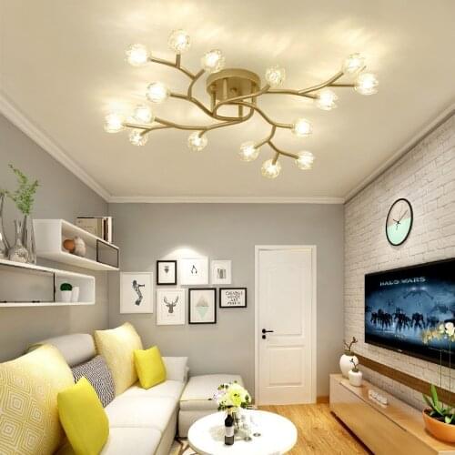 Nordic postmodern Ceiling lights LED restaurant living room master bedroom creative branches New home ceiling lamp fixture