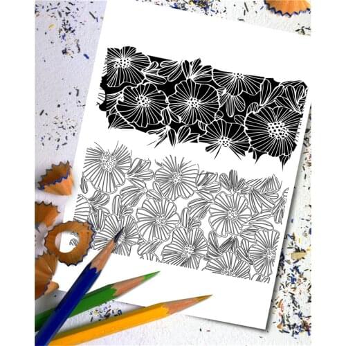 Flower Field Transparent Clear Stamps For DIY Scrapbooking/Rubber Cilicone Stamp Kids Christmas Decoration Supplies Card Making