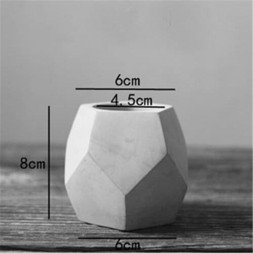 Small Desktop Succulent Plants Mini Cactus Concrete Planter Silicone Mold DIY Cement flowerpot making mould