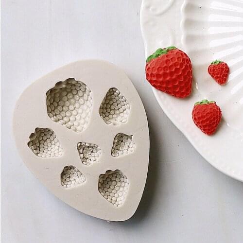 Strawberry Silicone Fondant Resin Mold for DIY Pastry Cup Cake Dessert Chocolate Lace Decoration Supplies Kitchen Tool Baking Mo