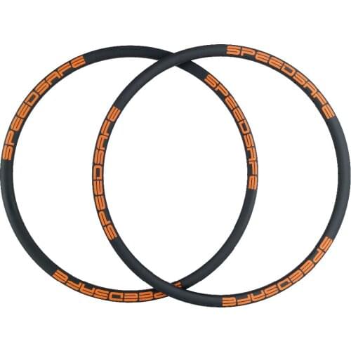 SUPER LIGHT 365g 29er SPEEDSAFE MTB XC 28mm hookless clincher tubeless carbon rims 28 holes UD matte orange black white decal