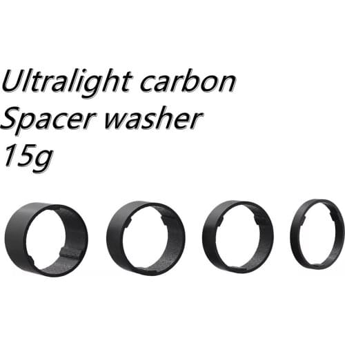 Carbon fiber bicycle carbon separator, 28.6mm earphone accessories, bicycle washer, 15g ultra light gasket, 4 pieces