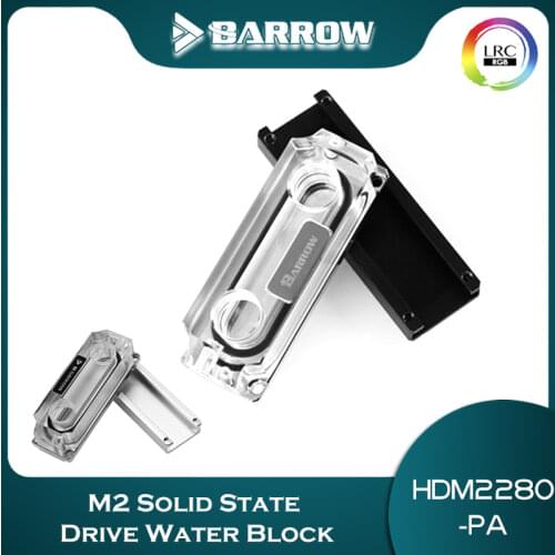 Barrow M2 SSD Water Block Double Sided Auxiliary Cooling 2280 22110PCIE SATA Black Silver HDM2280-PA