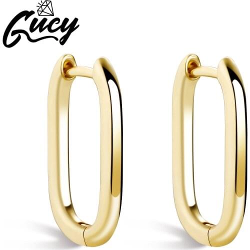 GUCY New Fashion Exquisite Design Beautiful Square Shape Women Charm Stud Earrings Plated Jewelry