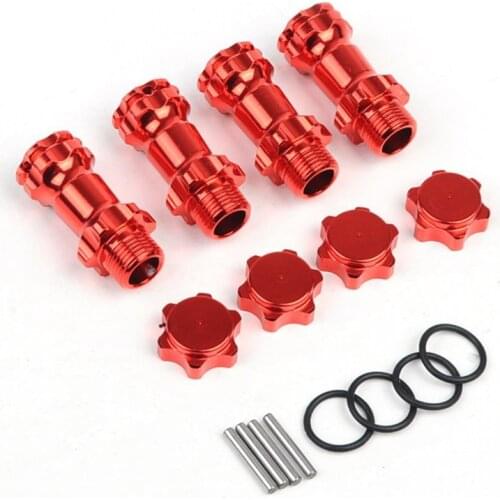 4pcs 89108 17mm Wheel Hex 30mm Longer Enhanced Mount Adapter Cover Hub For HSP 1/8 Scale Monster Truck Truggy RC Spare Parts