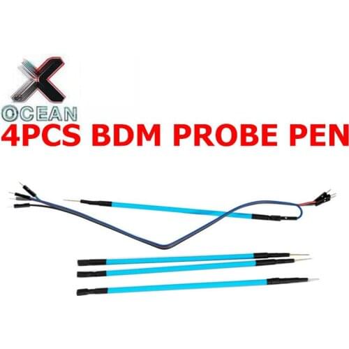 4pcs/Set Probe Pens 4pcs Pins With Connect Cable Replacement LED BDM FRAME OBD2 Programming For V7.020 V5.017 ECU Board