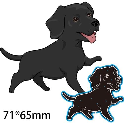 71*65mm Cute Dog Cutting Dies Stencil Craft for Scrapbook Stamps Dies Embossing Paper Gift Card