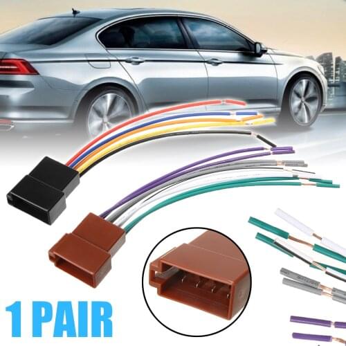 Car Electronics Parts 1pc 12V 16CM Universal Car Stereo Female Socket Professional Radio ISO Wire Harness Adapter Connector