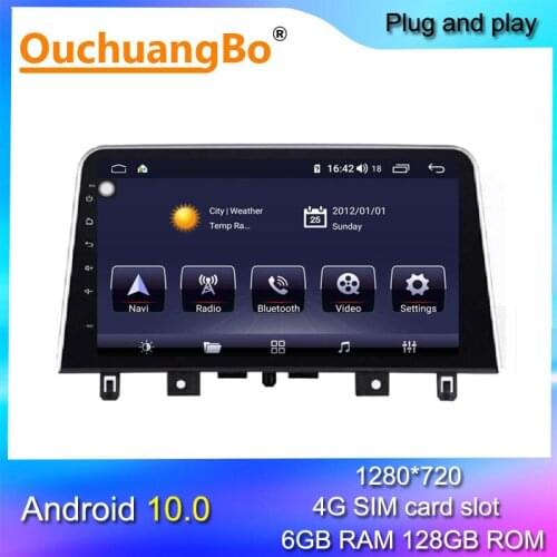 Ouchuangbo android 10 car media gps navigation for JAC S3 2017 with 10.1 inch multimedia stereo 1280*720 head unit 6GB+128GB