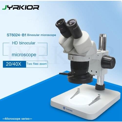 Jyrkior SUNSHINE ST6024-B1 20/40X Zoom Binocular Stereo HD Microscope With Led Light For Mobile Phone Mainboard Detection