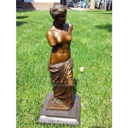 Brokeback Plastic Venus Bronze statue European characters style copper sculpture art Ornament home decoration collections