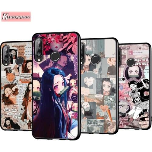 Demon Slayer Kimetsu No Yaiba Anti-Fall Phone Case for Huawei P30 P20 P40 Lite E Pro P Smart Z Plus 2019 P10 P9 Lite Back Cover