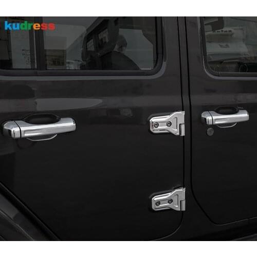 For Jeep Wrangler SUV 2018 2019 ABS Chrome Car Door Handle Cover Trim Decoration Sticker Exterior Moulding Accessories