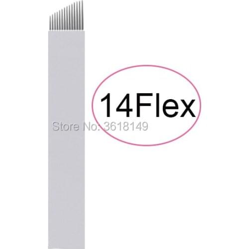Agulhas Lamina Para Tebori 14 Flex Microblading Needles Pins Tattoo Needle for Manual Embroidery Eyebrow Pen Pernement Makeup