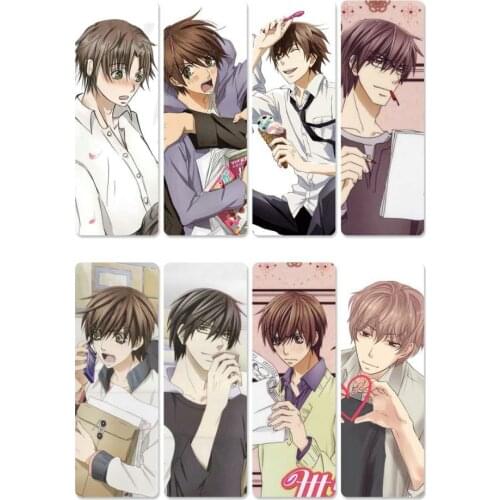 8pcs Sekai ichi Hatsukoi Anime Bookmarks Waterproof Transparent PVC Plastic Bookmark Beautiful Book Marks Gift