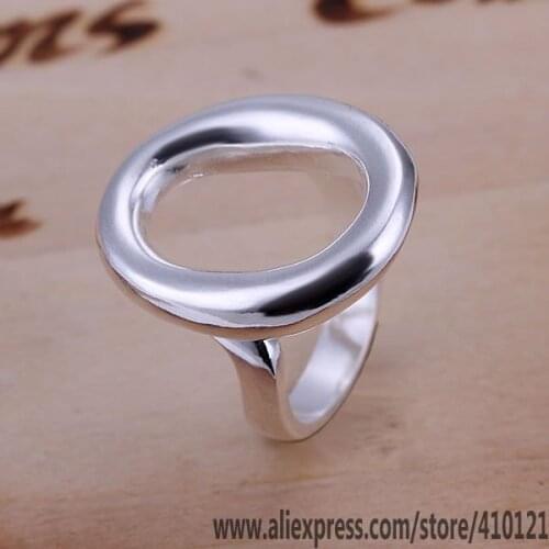 R008 Lucky Charm Silver Color Rings For Women Fashion Jewelry Wholesale Women Accessorie Fashion Opened O Ring /dqwamid