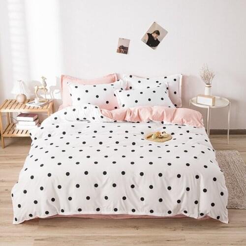 Fashion Print Pure Cotton Bedding Set Queen Comfortable Bed Sheet Quilt Cover Pillowcase Soft King Size Duvet Cover 4 Pcs Set