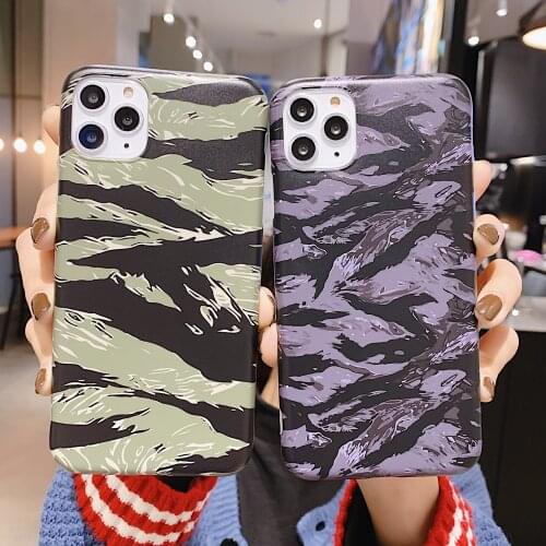 Fashion Zebra print camouflage soft IMD phone case For iphone X XR XS MAX 12 11 Pro max se 2020 6 6s 7 8 plus green purple cover