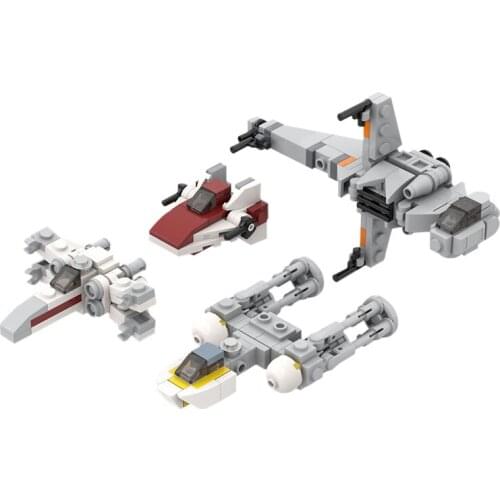 Moc Star Toys Wars DIY Mini Micro RebelING StarfightersING Building Blocks Brick 211pcs Creative Kids Toy Star Space Wars Gifts
