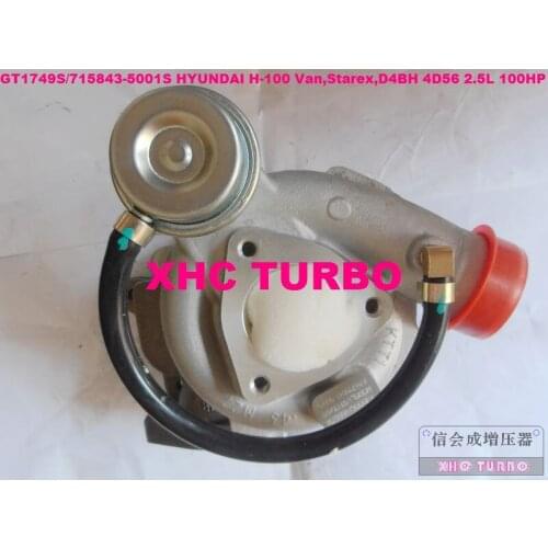 NEW GT1749S/715843-5001S 28200-42600 Turbocharger for H-100 Van,Starex,D4BH 4D56TCi 2.5L 100HP