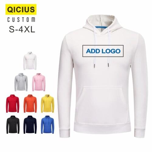 Customized Korean Version Of Autumn And Winter Solid Color Long-Sleeved Hooded Sweater Couple Hedging Plus Velvet Thickening