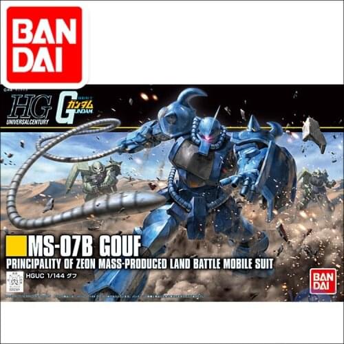 Original Gundam Model MS-07B GOUF Mobile Suit THE ORIGIN GTO Kids Toys With Holder