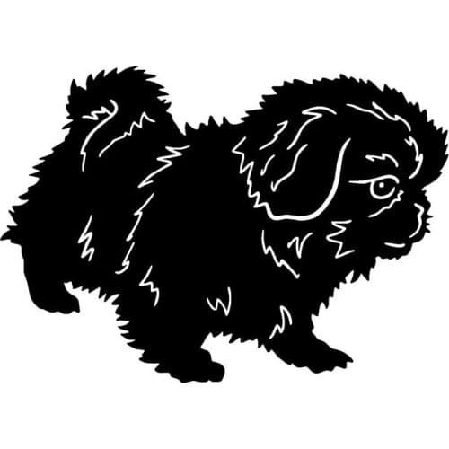 18*12.7CM Pekingese Dog Cute Animal Body Decoration Decal Funny Cartoon Motorcycle Car Sticker C6-0878