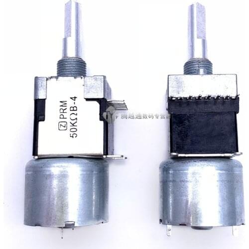 RK168 motor potentiometer stereo dual channel B50K * 2 axis length 25MM power discharge machine drive volume potentiometer