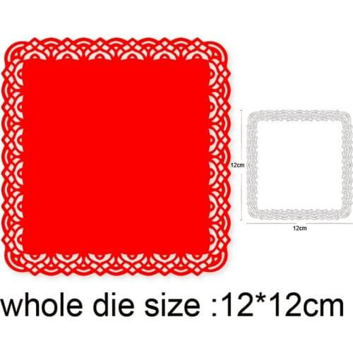 Craft dies Lace Square Background Frame Metal Cuting Dies Diy Scrapbooking dies Embossing Die Cut Album Card Album Stencils dies