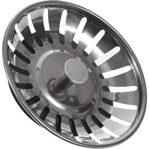 Kitchen Sink Strainer Drainer Draining Waste Plug Stainless Steel Water Stopper Sink Water Filter Plug Kitchen Sink Accessories