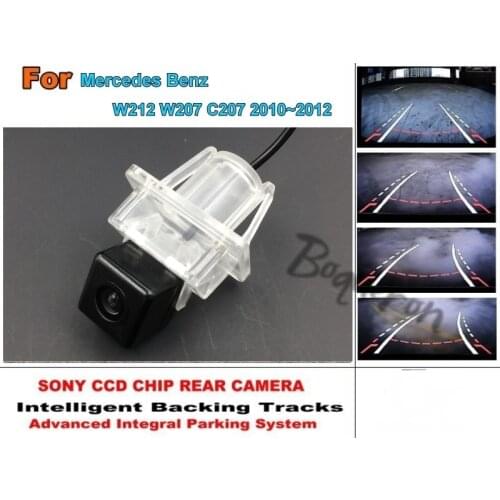 For Mercedes Benz E Class MB W212 W207 C207 2010~2012 Smart Tracks Chip Camera HD CCD Intelligent Dynamic Rear View Camera
