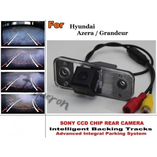 For Hyundai Azera / Grandeur Smart Tracks Chip Camera / HD CCD Intelligent Dynamic Parking Car Rear View Camera
