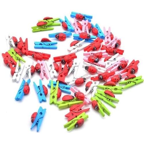 Modern Nobbystar Uğurböcekli Color 50Adet Pegs and 5Adet Straw Rope фоторамка коллаж Photo frame