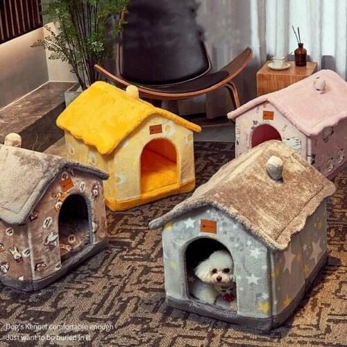 Medium-sized Cat Litter Warm Winter Dog Kennel Dogs Cats Sleeping Bags Thickening In The Fall and Winter of The Small House