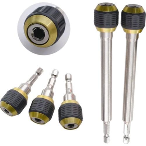 60mm Steel Keyless Drill Chuck Screwdriver Impact Driver Adaptor 1/4 '' Hex Shank Drill Bit Tool Quick Change Convertor Adapter