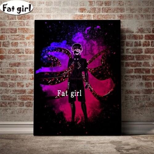 Japanese Ghoul Cartoon Pattern Diy Diamond Painting Cross Stitch Diamond Embroidery Rhinestone 5D Mosaic Child Room Decor Gift