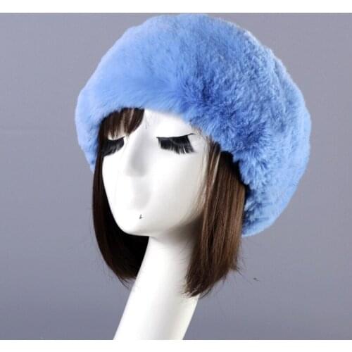 Winter Thicken Fluffy Headband For Women Men Fur Hairband Elastic Turban Wide Headwear Russian Furry Earmuffs Outdoor Earwarmer