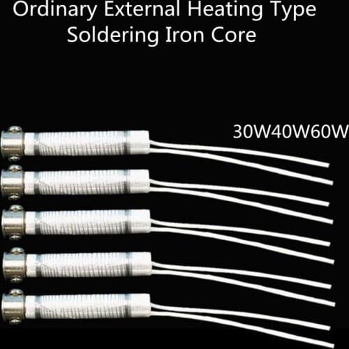 1Pcs External Thermal Heating Core 30W 40W 60W Electric Soldering Iron Core Replacement Long-life Electric Iron Core Accessory