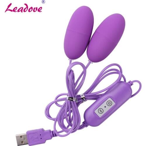 12 Speeds Strong USB Charge Waterproof Double Vibrating Eggs Clitor Stimulate G Spot Vibrator Single/Double Sex Toys for Women