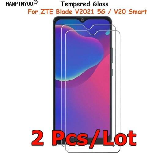 2 Pcs/Lot For ZTE Blade V2021 5G 6.52" Tempered Glass Screen Protect Explosion-proof Protective Film Toughened Guard
