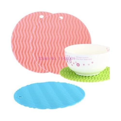 200pcs Round Heat Resistant Silicone Mat Drink Cup Coasters Non-slip Pot Holder Table Placemat Kitchen Accessories Onderzetters