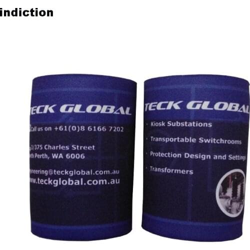 200pcs/lot Nice Neoprene Stubby Holder With Customer Logo Printing Thickness 5mm Can Cooler With Solid Base Stitched top&Bottom