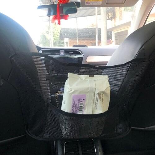 Car Net Pocket Handbag Holder Organizer Seat Side Storage Mesh Net Bag FOR Audi A4 B9 Volvo Xc60 Skoda Octavia Nissan Fiat 500