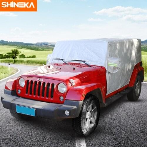 Car Cover For Jeep Wrangler JK JL Car Body Dustproof Waterproof Sun UV Protection Shield Cover For Jeep Wrangler JK JL 2007-2019